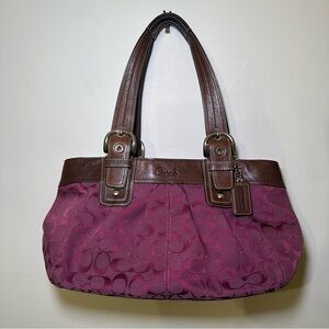 SOLD! Coach Purple and Brown Women's Bag